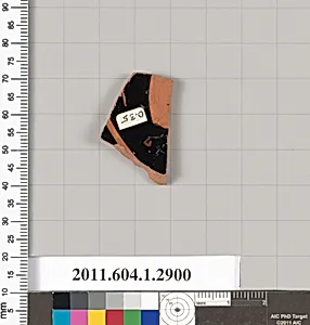 Terracotta fragment of a kylix (drinking cup)