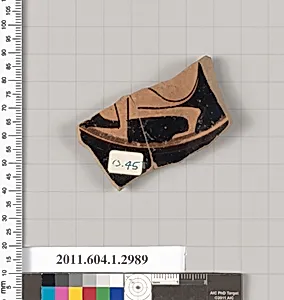 Terracotta fragment of a kylix (drinking cup)