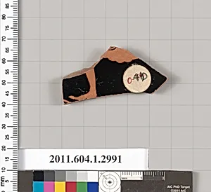 Terracotta fragment of a kylix (drinking cup)