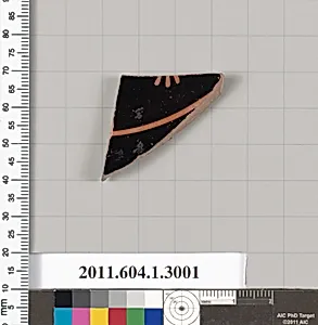 Terracotta fragment of a kylix (drinking cup)