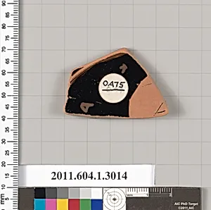 Terracotta fragment of a kylix (drinking cup)