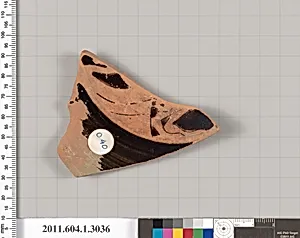 Terracotta fragment of a kylix (drinking cup)