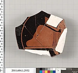 Terracotta fragment of a kylix (drinking cup)