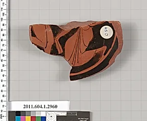 Terracotta fragment of a kylix (drinking cup)