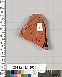 Terracotta fragment of a kylix (drinking cup)