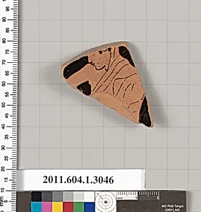 Terracotta fragment of a kylix (drinking cup)