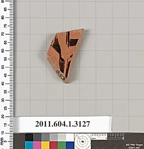 Terracotta fragment of a kylix (drinking cup)