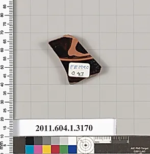 Terracotta fragment of a kylix (drinking cup)