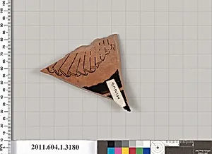 Terracotta fragment of a kylix (drinking cup)