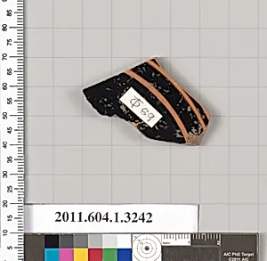 Terracotta fragment of a kylix (drinking cup)