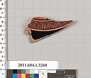 Terracotta fragment of a kylix (drinking cup)