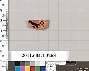 Terracotta fragment of a kylix (drinking cup)