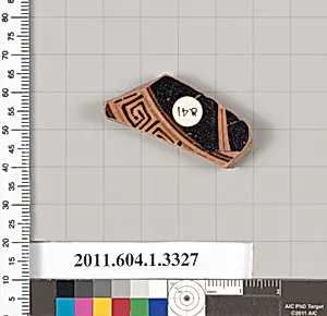 Terracotta fragment of a kylix (drinking cup)