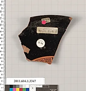 Terracotta fragment of a kylix (drinking cup)