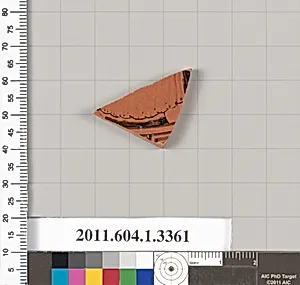 Terracotta fragment of a kylix (drinking cup)