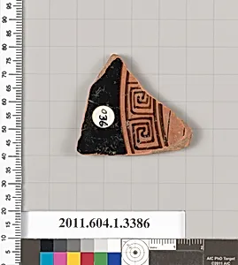 Terracotta fragment of a kylix (drinking cup)