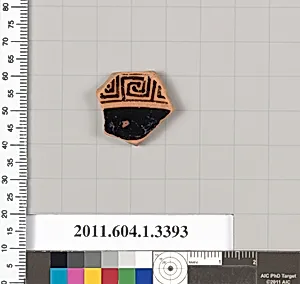 Terracotta fragment of a kylix (drinking cup)