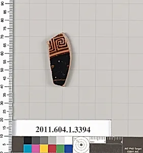 Terracotta fragment of a kylix (drinking cup)