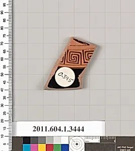 Terracotta fragment of a kylix (drinking cup)