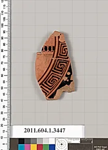 Terracotta fragment of a kylix (drinking cup)