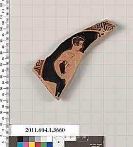 Terracotta fragment of a kylix (drinking cup)