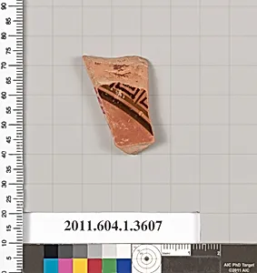 Terracotta fragment of a kylix (drinking cup)