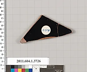 Terracotta fragment of a kylix (drinking cup)