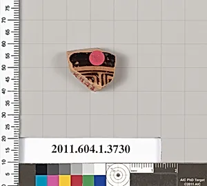 Terracotta fragment of a kylix (drinking cup)