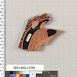 Terracotta fragment of a kylix (drinking cup)