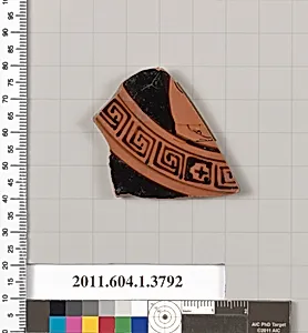 Terracotta fragment of a kylix (drinking cup)