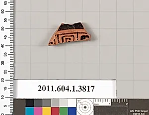 Terracotta fragment of a kylix (drinking cup)