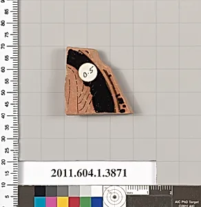 Terracotta fragment of a kylix (drinking cup)