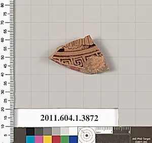 Terracotta fragment of a kylix (drinking cup)
