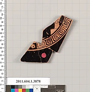 Terracotta fragment of a kylix (drinking cup)