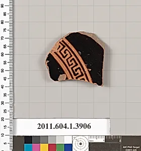 Terracotta fragment of a kylix (drinking cup)