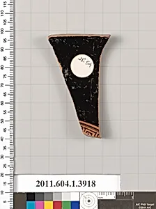 Terracotta fragment of a kylix (drinking cup)