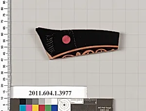 Terracotta fragment of a kylix (drinking cup)