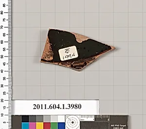 Terracotta fragment of a kylix (drinking cup)