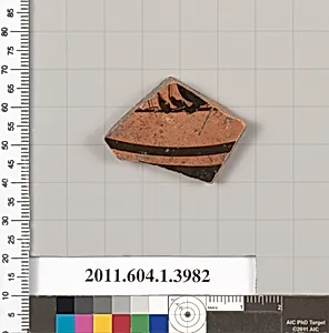 Terracotta fragment of a kylix (drinking cup)