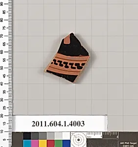 Terracotta fragment of a kylix (drinking cup)