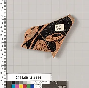 Terracotta fragment of a kylix (drinking cup)