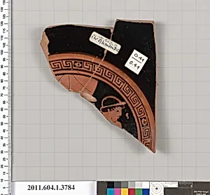 Terracotta fragment of a kylix (drinking cup)