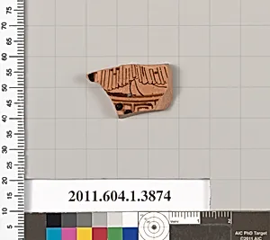 Terracotta fragment of a kylix (drinking cup)