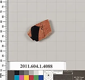 Terracotta fragment of a kylix (drinking cup)
