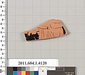 Terracotta fragment of a kylix (drinking cup)