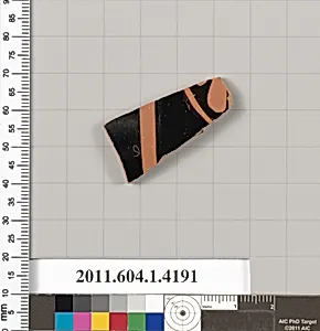 Terracotta fragment of a kylix (drinking cup)