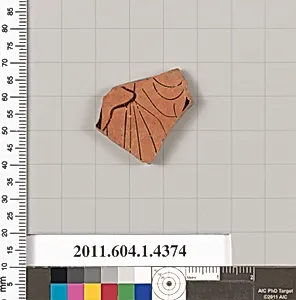Terracotta fragment of a kylix (drinking cup)