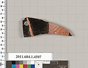 Terracotta fragment of a kylix (drinking cup)
