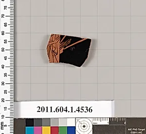 Terracotta fragment of a kylix (drinking cup)