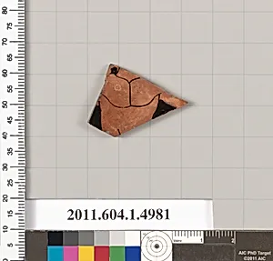 Terracotta fragment of a kylix (drinking cup)
